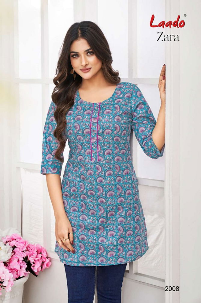 Laado Zara Vol 2 2001 To 2012 Short Printed Kurti Wholesalers In Delhi